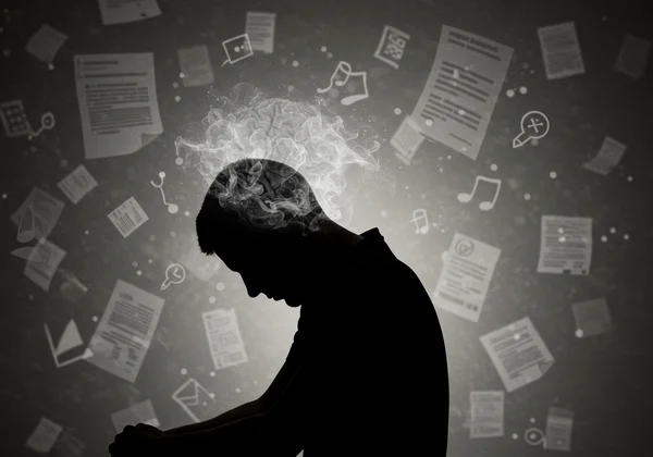 Visualizing mental and physical exhaustion from burnout