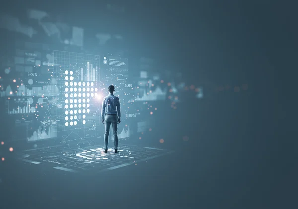 A person with a framework of scientific tools and data