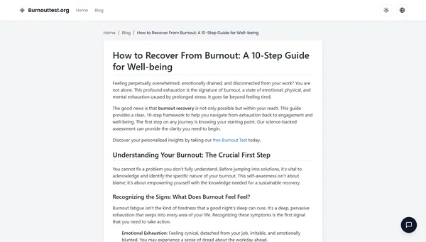 How to Recover From Burnout: A 10-Step Guide for Well-being