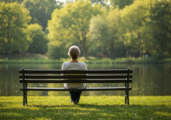 A person finding genuine rest through self-care and nature